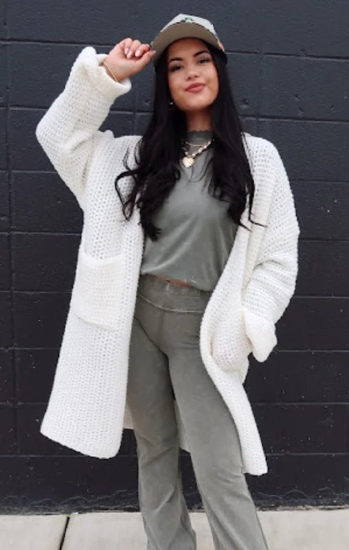 Chunky Knit Open-Front Cardigan