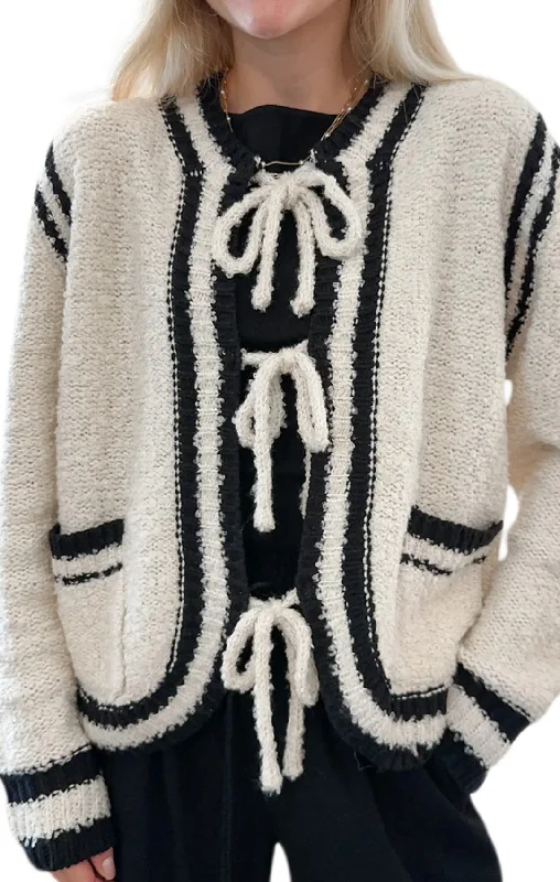 Classic Bow Cardigan Sweater