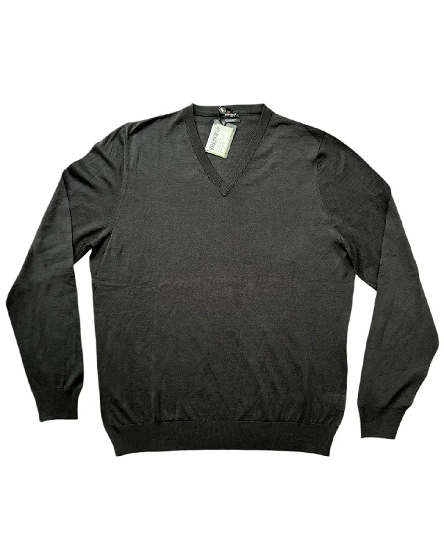 Kiton Wool Sweater Dark Brown 52 / L