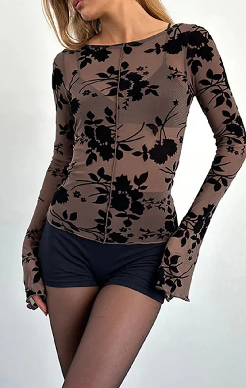 Vintage Bloom Mesh Top