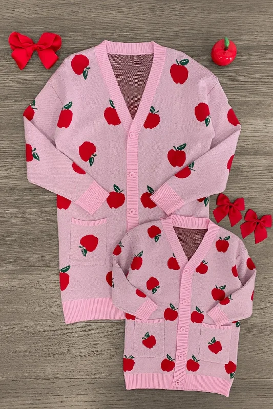 Mom & Me - Pink Apple Cardigan