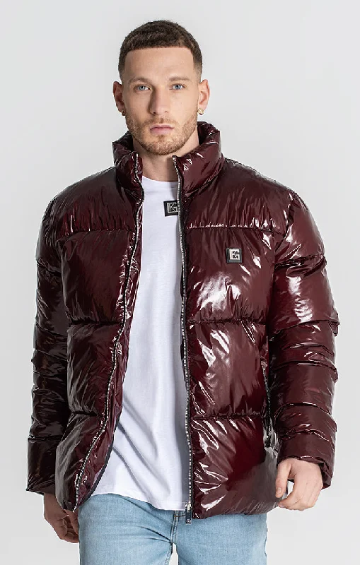 Burgundy Alien Puffer Jacket