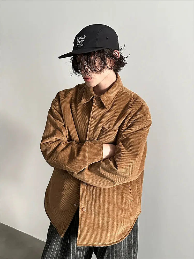 Corduroy Button-Up Jacket