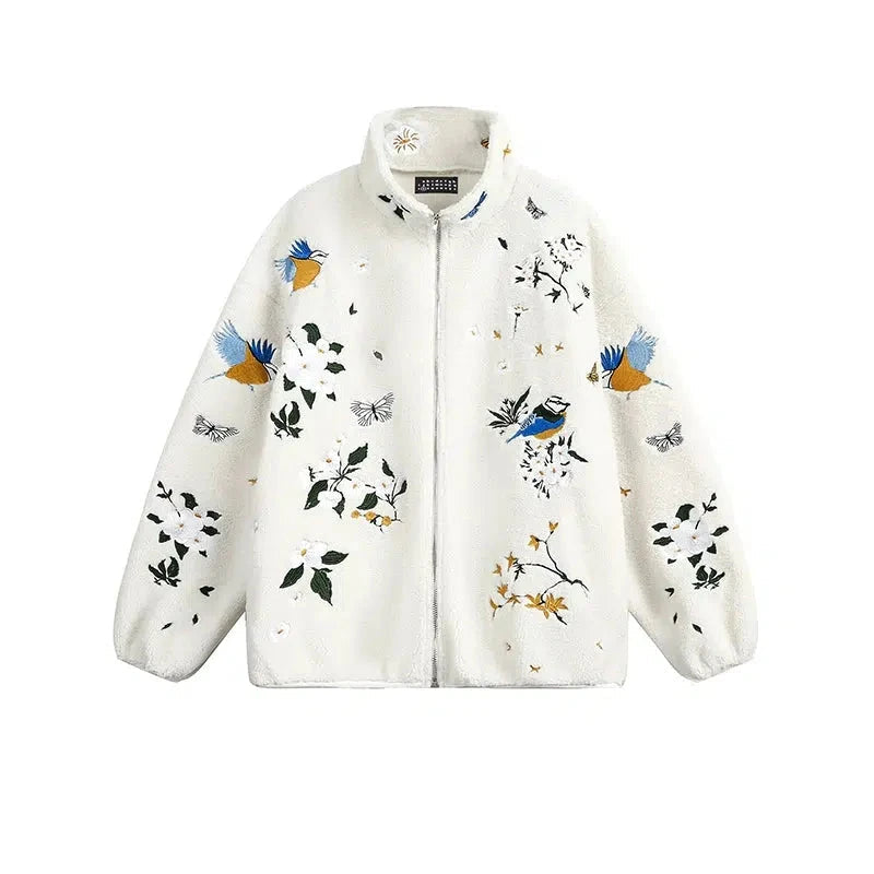 Floral Patterned Cotton-Padded Jacket