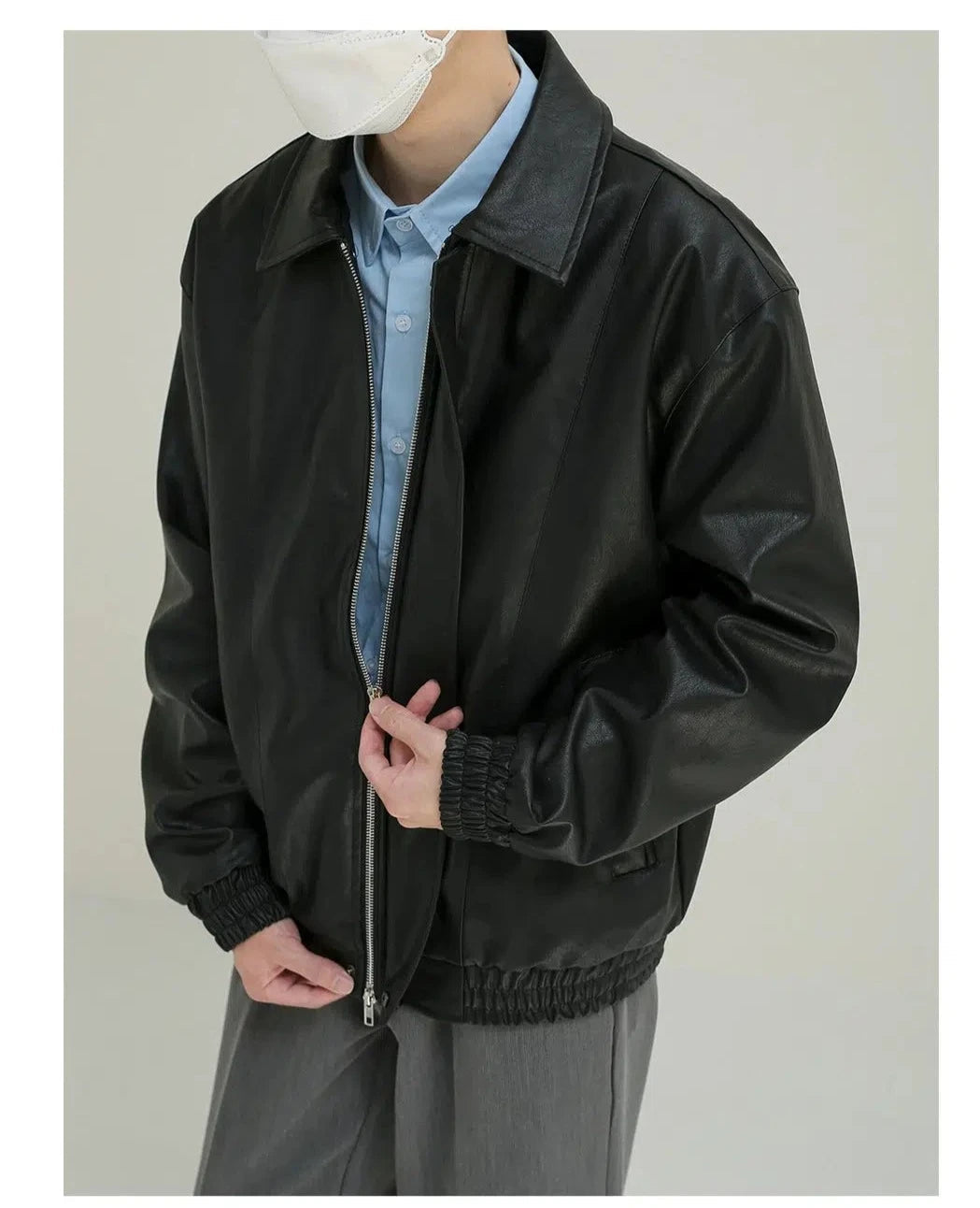 Full-zip Leather Jacket