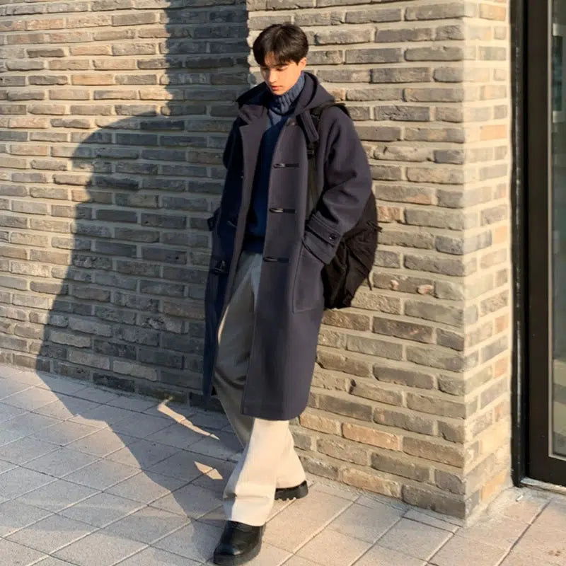 Mid-length Knee-length Woolen Coat