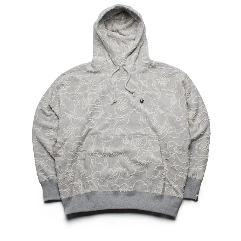 A Bathing Ape Line Camo Jacquard Pullover Hoodie - Grey