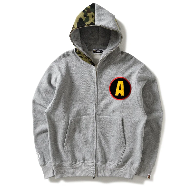 A Bathing Ape Shadow Bape Relaxed Fit Hoodie - Grey