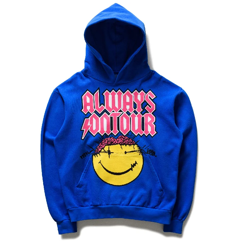 Always On Tour Smiley Hoodie - Blue