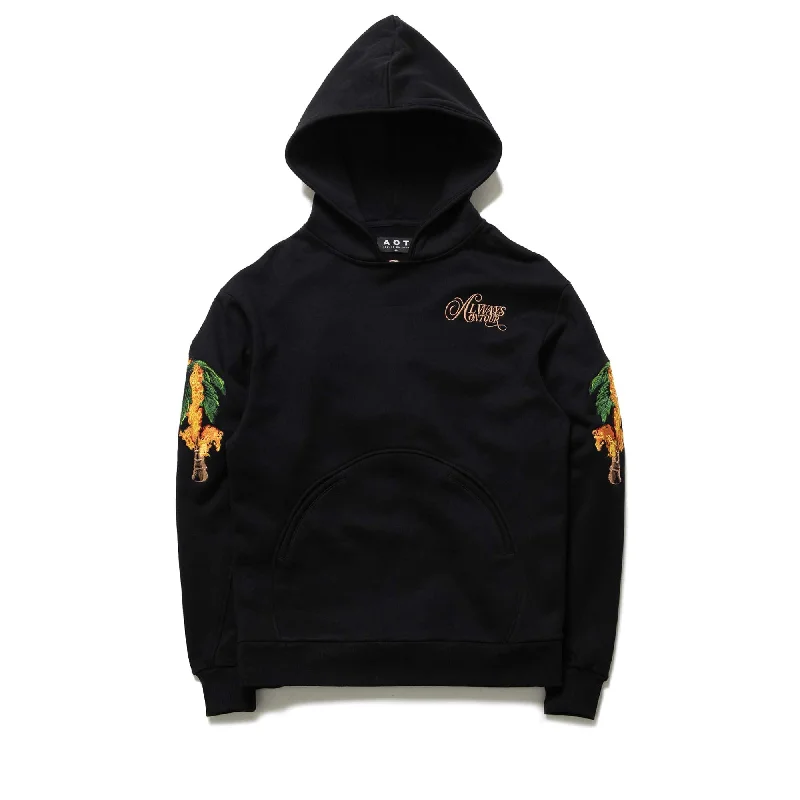 Always On Tour Palm Tree Hoodie - Black