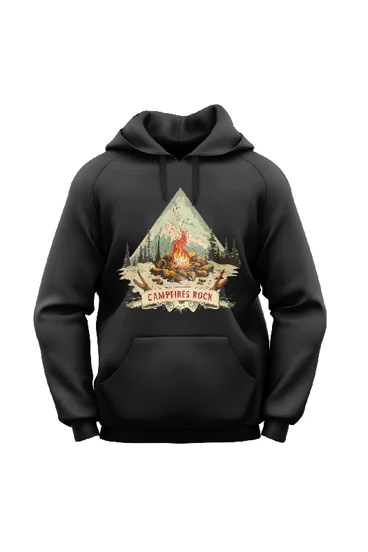 "Campfires Rock" Lightweight Eco-Friendly Unisex Hoodie