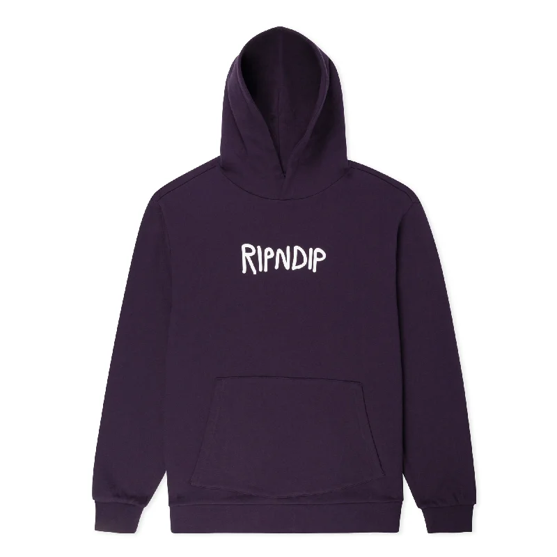 Ripndip Rubber Logo Hoodie (Dark Purple)