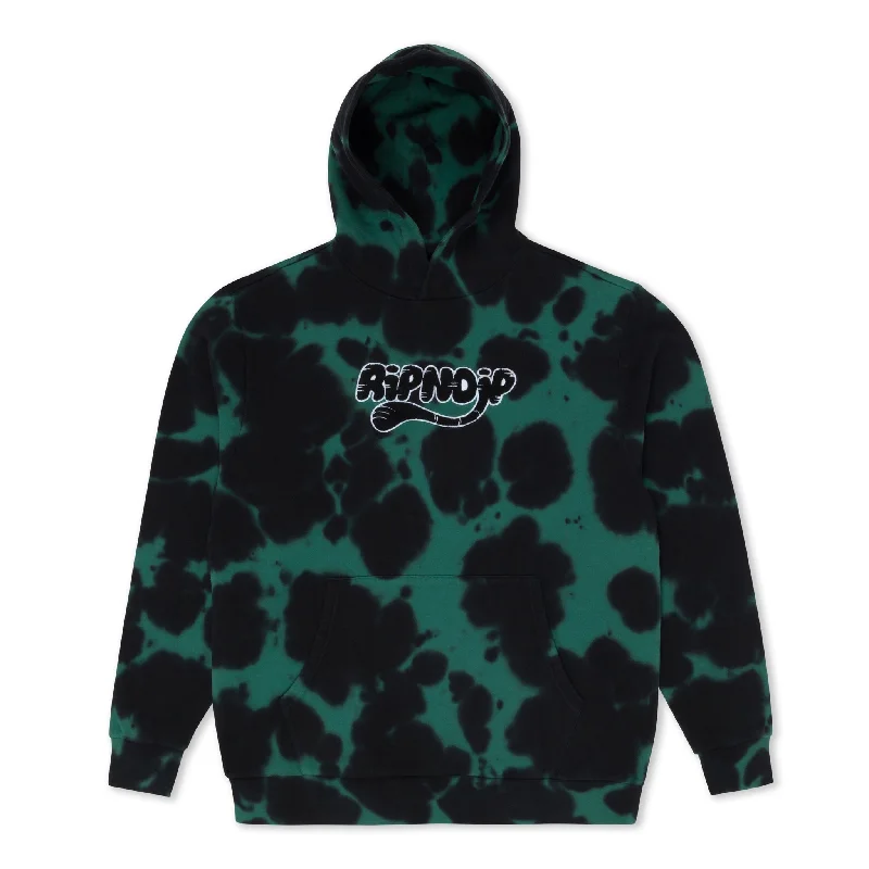 Ripntail Hoodie (Green/Black Tie Dye)