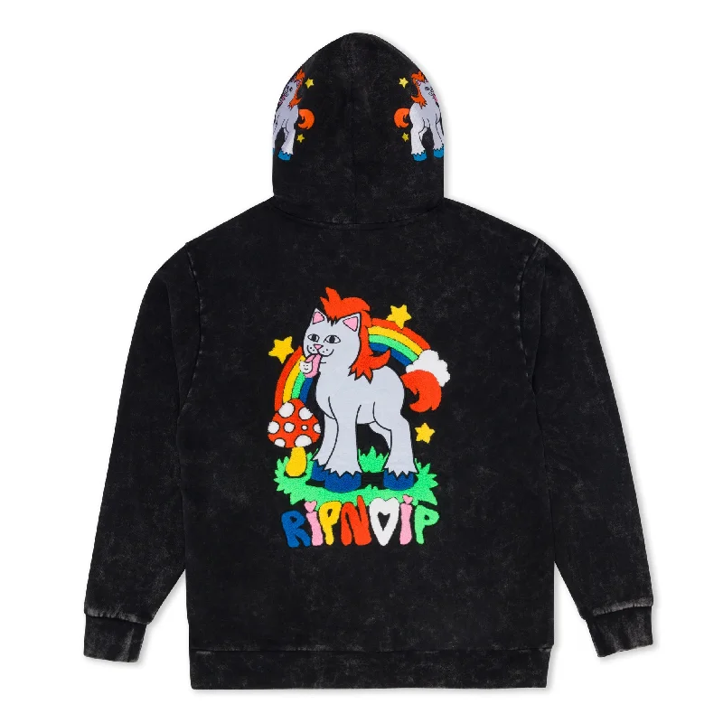 Taste The Rainbow Hoodie (Black Mineral Wash)