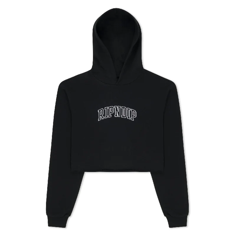 Team Spirit Cropped Hoodie (Black)