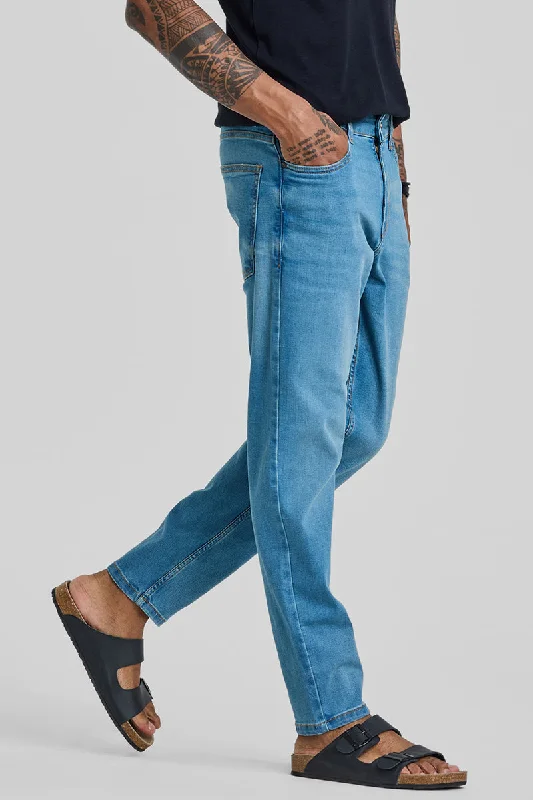 Blue Tapered Fit Jeans