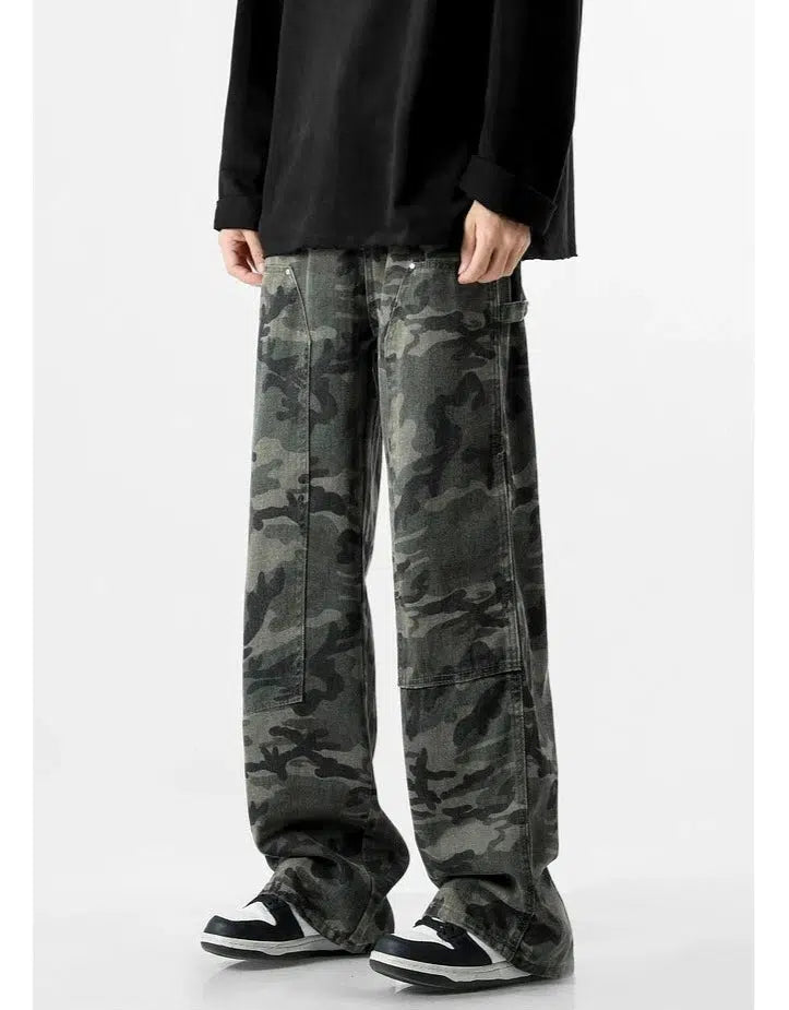 Camo Straight-leg Jeans