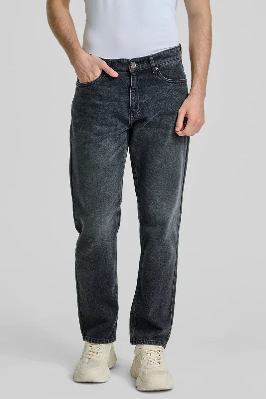 Charcoal Grey Relaxed Fit Jeans