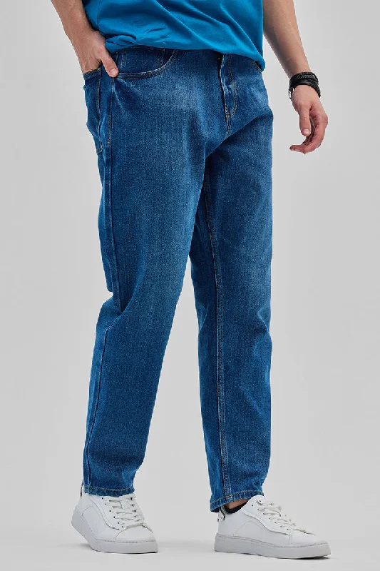 Dark Blue Baggy Fit Jeans