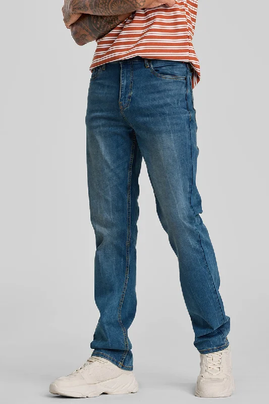 Dark Blue Straight Fit Jeans