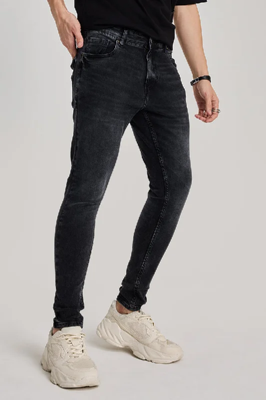 Dark Grey Skinny Fit Jeans