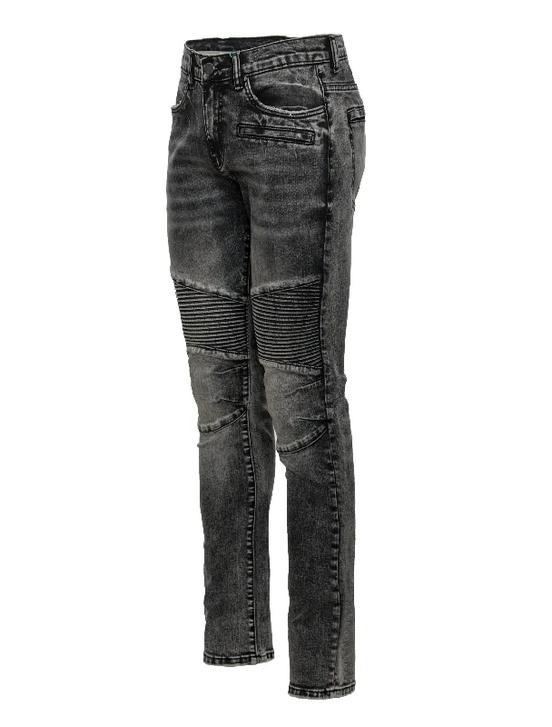 Moto Jean in Washed Black