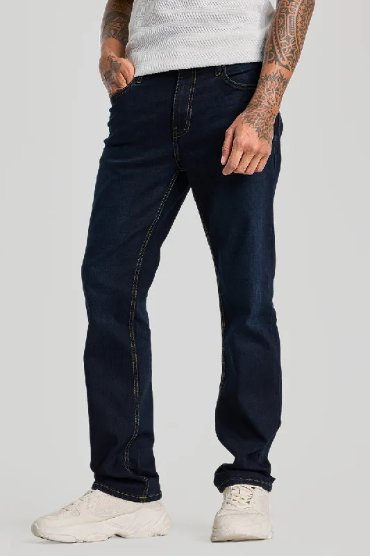 Navy Straight Fit Jeans