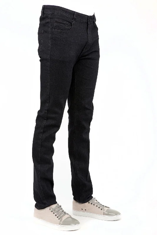 Men's Denim Black Skinny-Stretch Jean 714