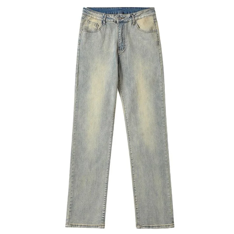 Straight Retro Washed Jeans