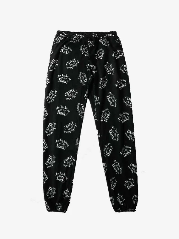 Are You Afraid of the Dark? Repeat Logo Polar Fleece Pants