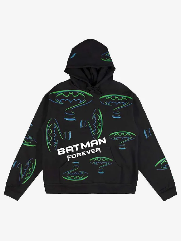 Riddler and Batman Repeat Logo Black Hoodie