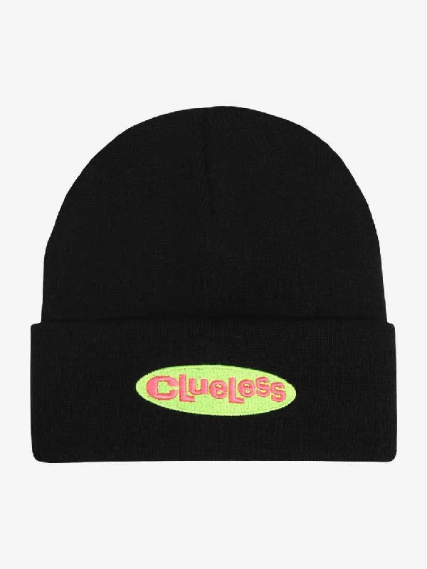 Embroidered Logo Black Beanie