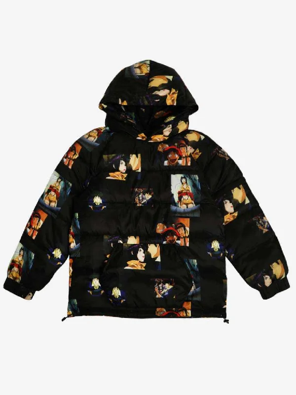 Cowboy Bebop Repeat Black Puffer Hoodie