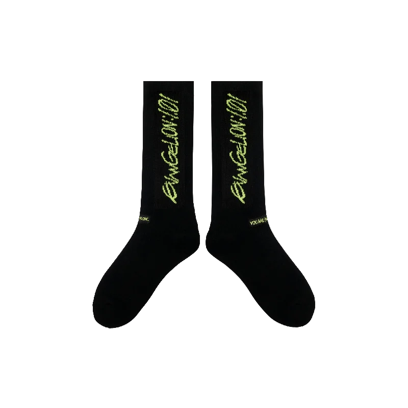 Lime Logo Black Socks