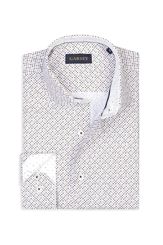 Herringbone Geo Print Shirt