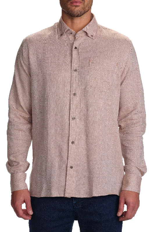 Herringbone Linen Blend Shirt