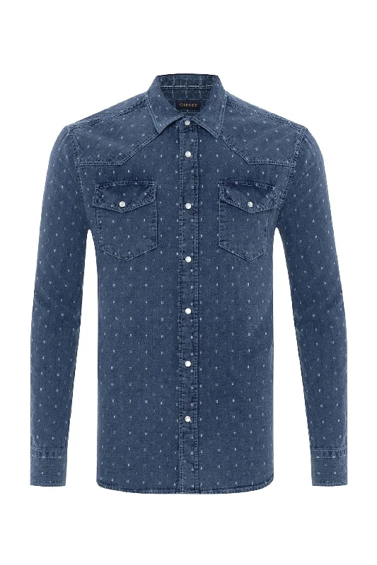 Jacquard Denim Shirt