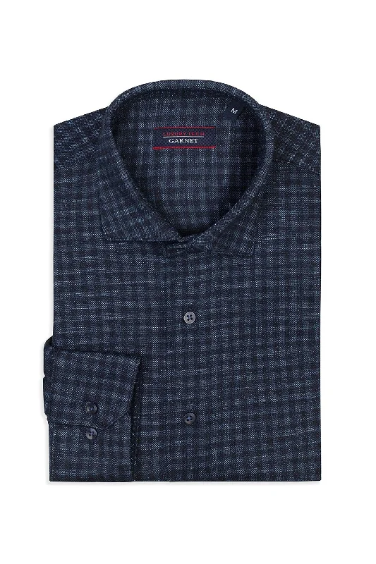 Knit Checker Dark Shirt