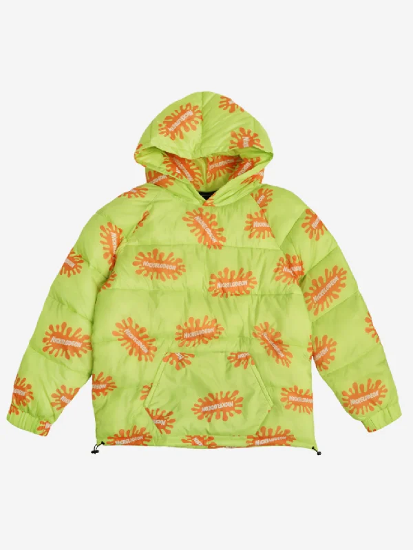 Repeat Logo Lime Puffer Hoodie