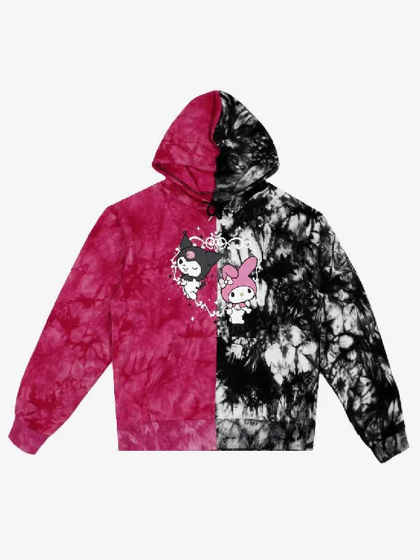 My Melody & Kuromi Tie Dye Split Hoodie