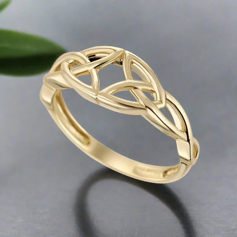 9K Gold Celtic Knot Ring