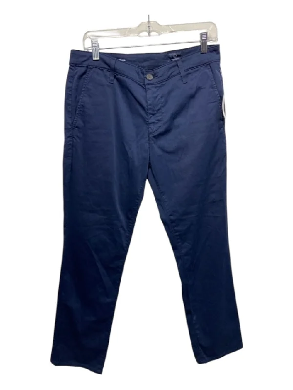 AG Size 31 Dark Blue Cotton Blend Solid Khakis Men's Pants