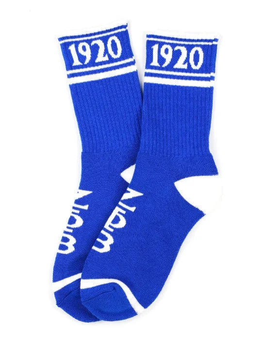 Zeta Knit Letter Socks