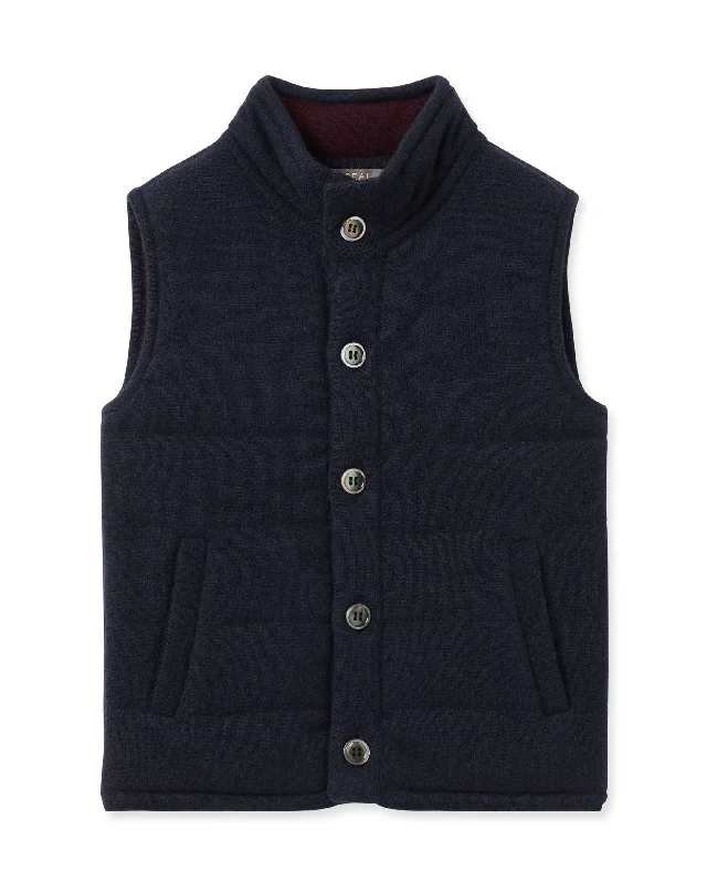 Boys Mall Cashmere Gilet Navy Blue