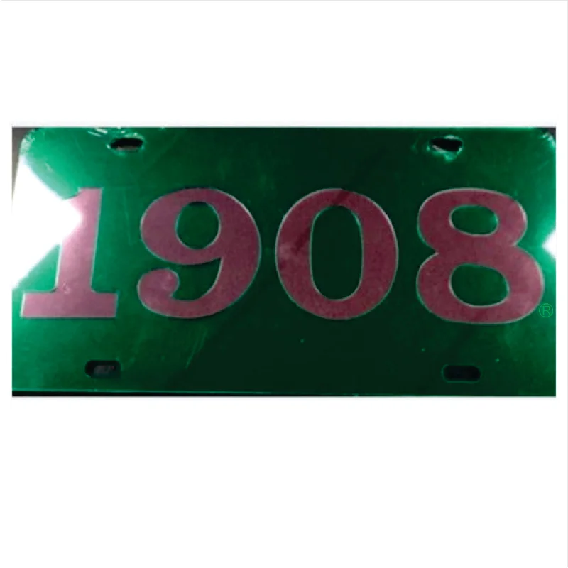 AKA Green Inlaid Founders Mirror Auto Tag