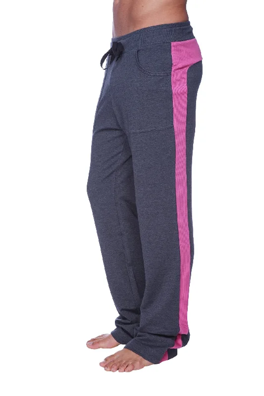 Eco-Track & Yoga Sweat Pant (Charcoal w/Berry)