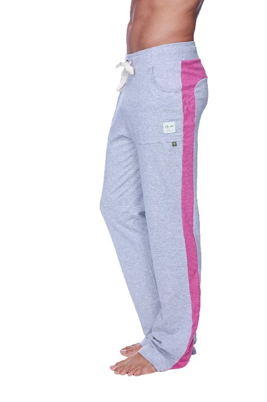 Eco-Track & Yoga Sweat Pant (Heather Grey w/Berry)