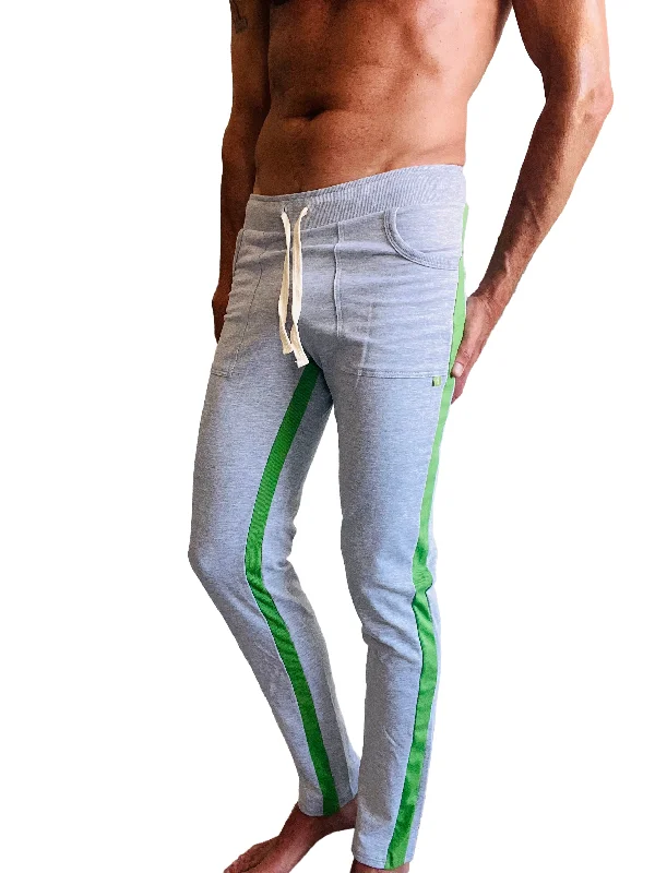 Eco-Track & Yoga Sweat Pant (Heather Grey w/Green)