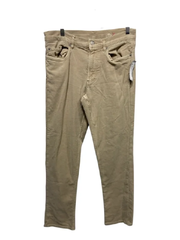 Faherty Size 31 Tan Cotton Blend Solid Khakis Men's Pants