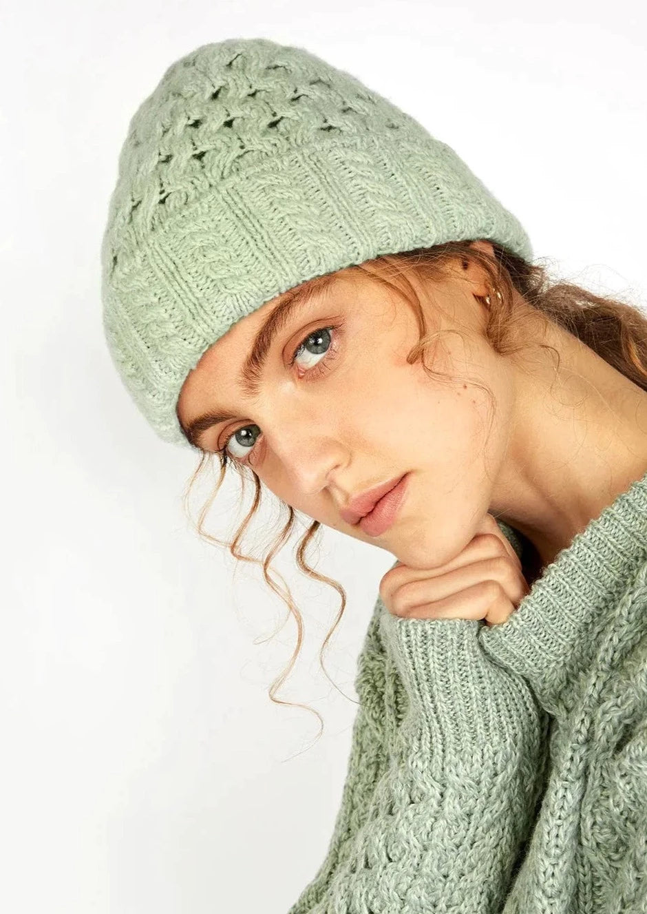 IrelandsEye Aran Hat | Sage Marl